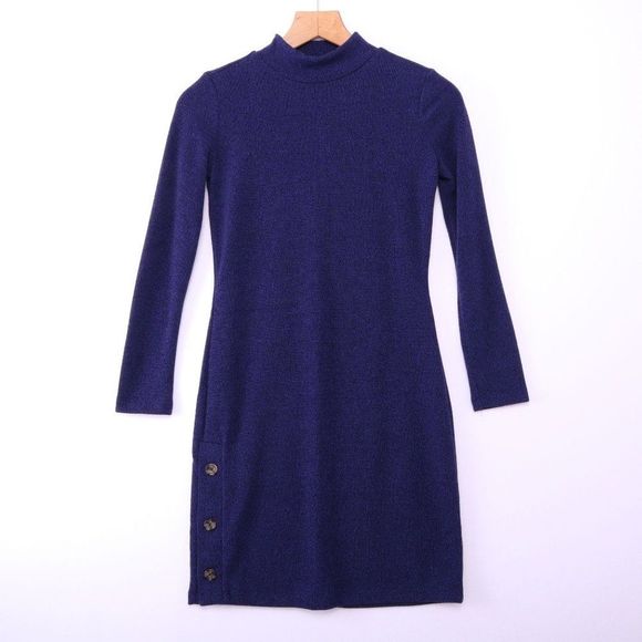 BANANA REPUBLIC PETITE COLLECTION Navy Sweater Dress - Picture 1 of 7